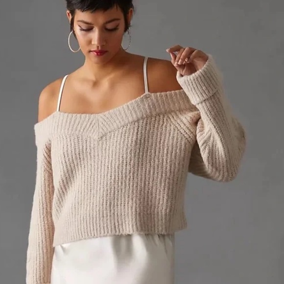 NWOT Anthropologie Mare Mare Layered Sweater Slip Dress - Picture 8 of 14